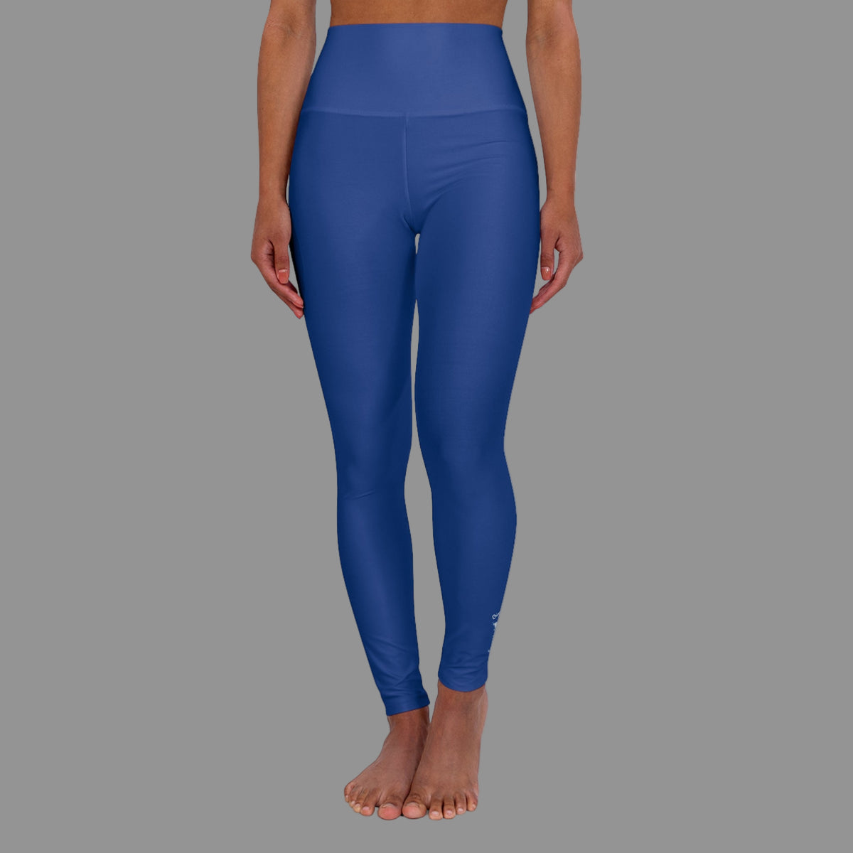 High Waisted Yoga Leggings - Blue