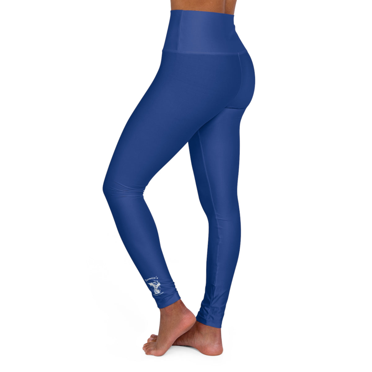 High Waisted Yoga Leggings - Blue