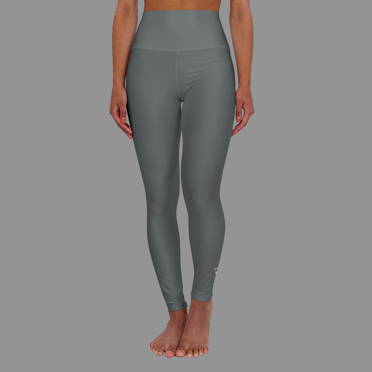 High Waisted Yoga Leggings - Grey