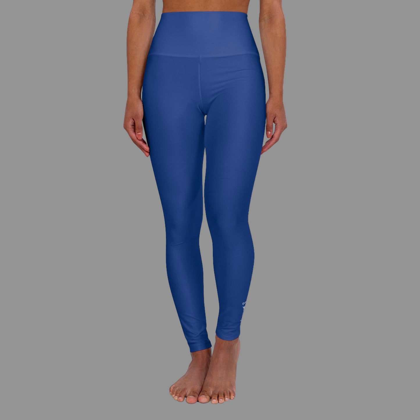 High Waisted Yoga Leggings - Blue