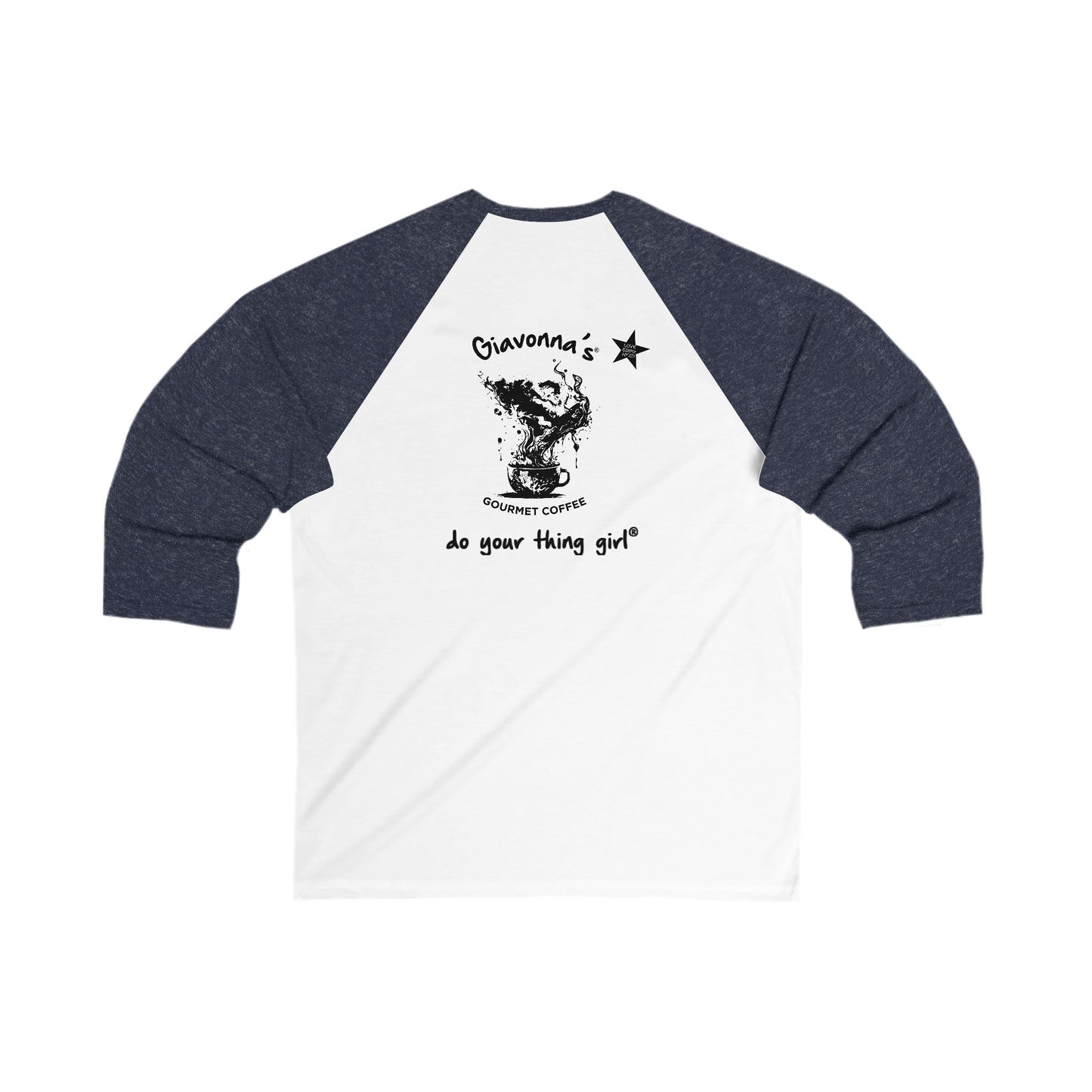 Unisex 3/4 Sleeve Baseball Tee