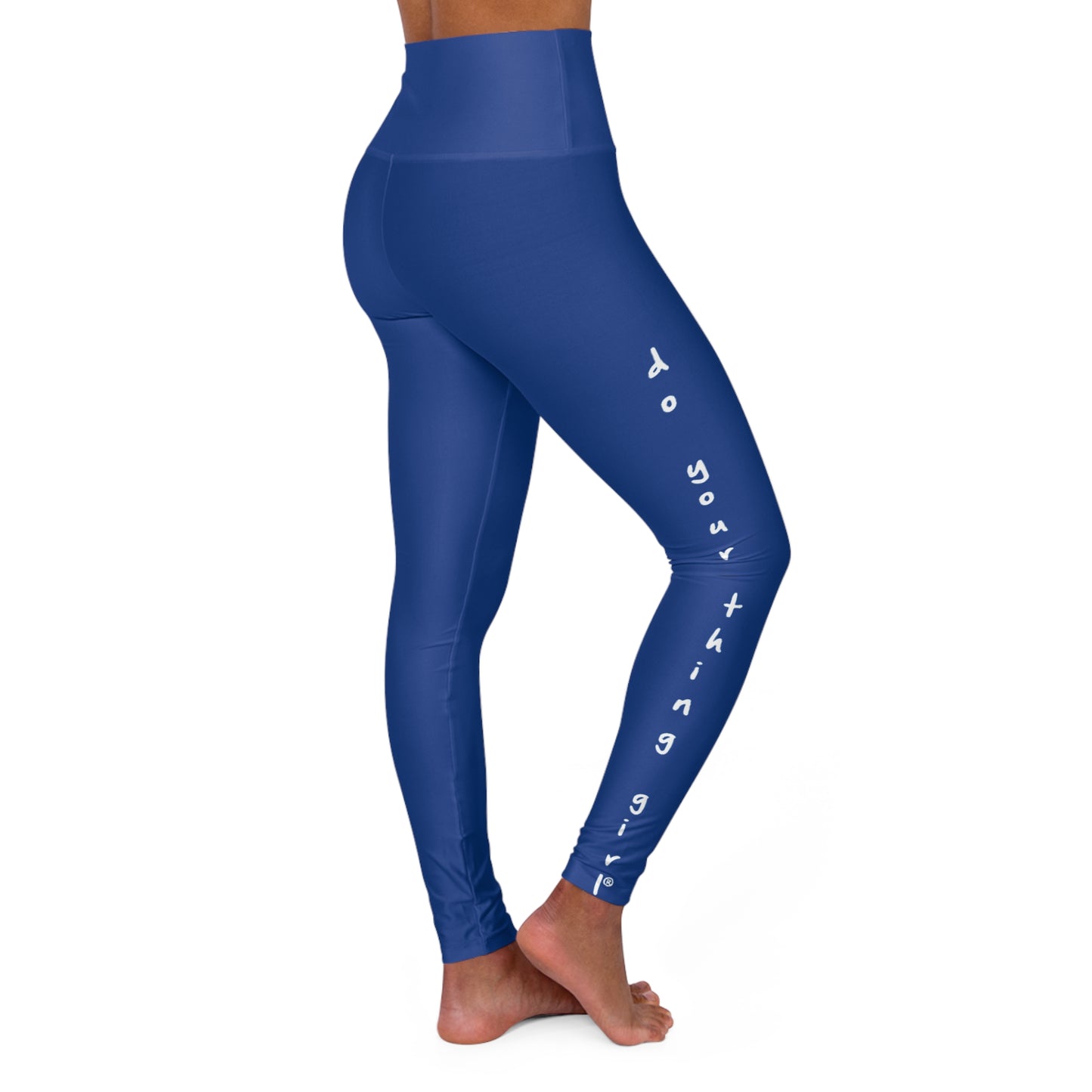High Waisted Yoga Leggings - Blue