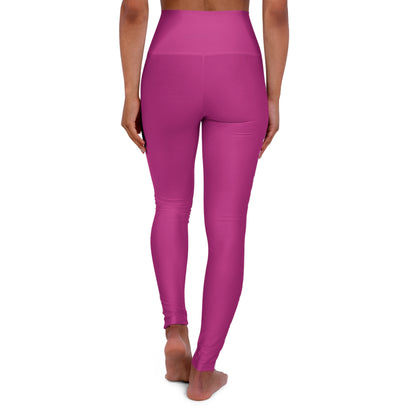 High Waisted Yoga Leggings - Pink