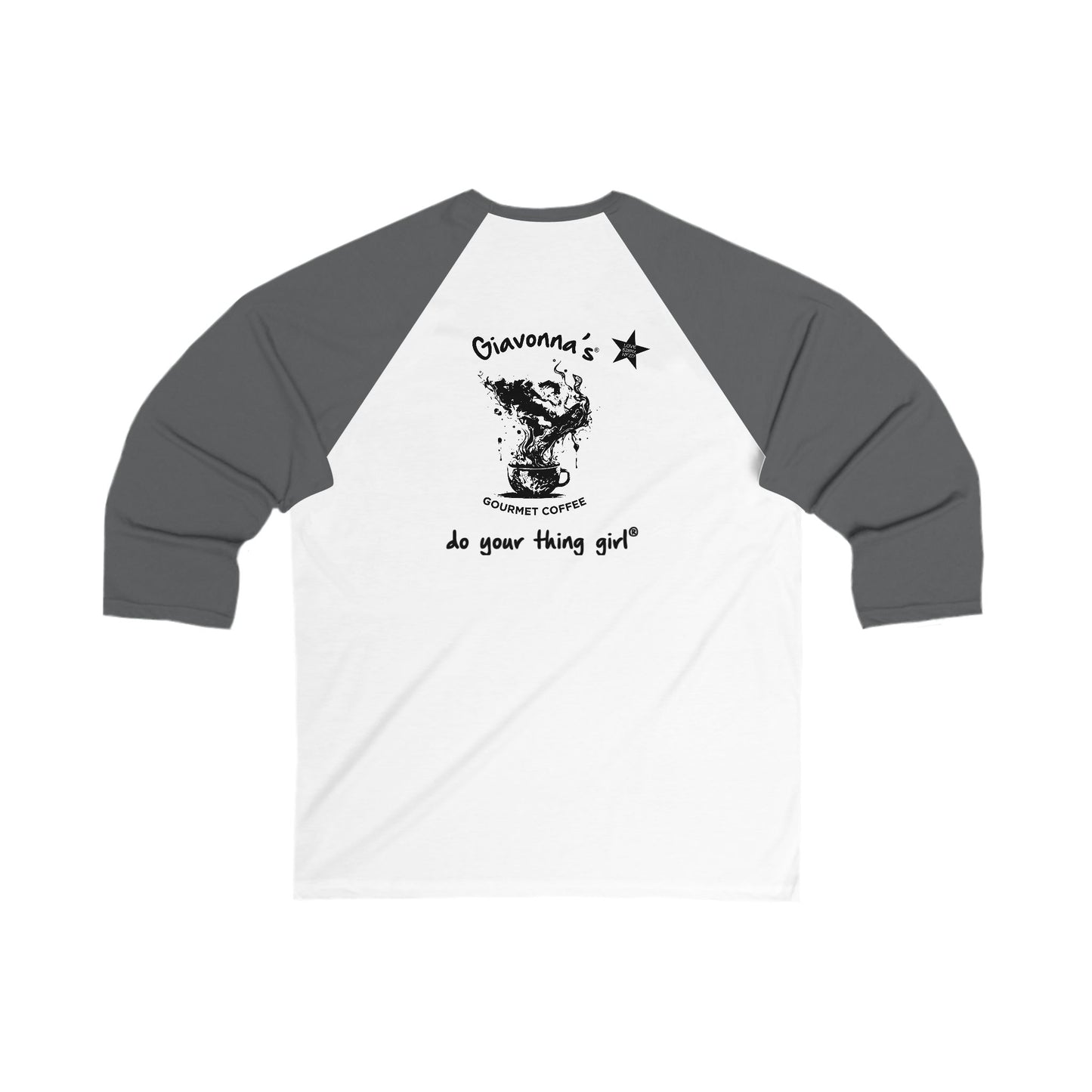 Unisex 3/4 Sleeve Baseball Tee