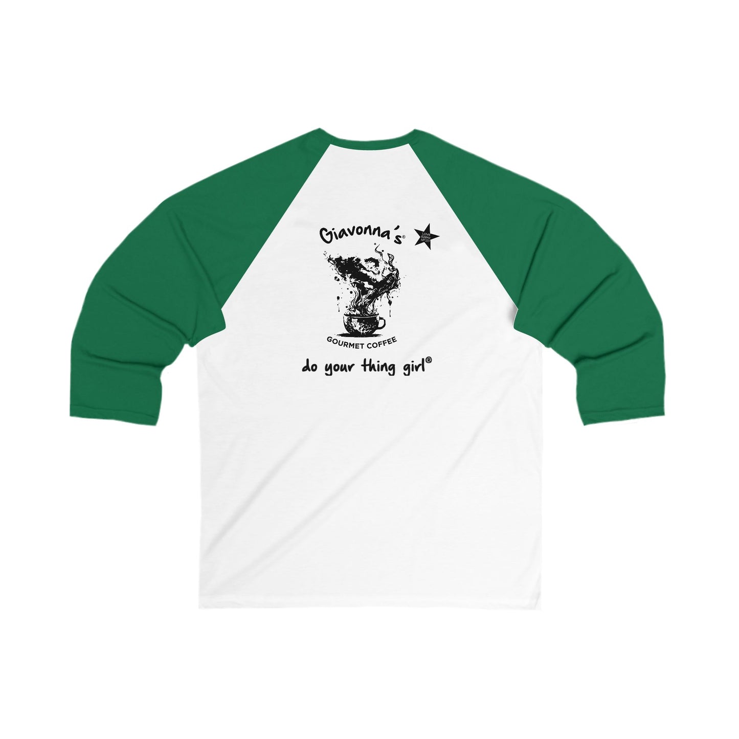 Unisex 3/4 Sleeve Baseball Tee