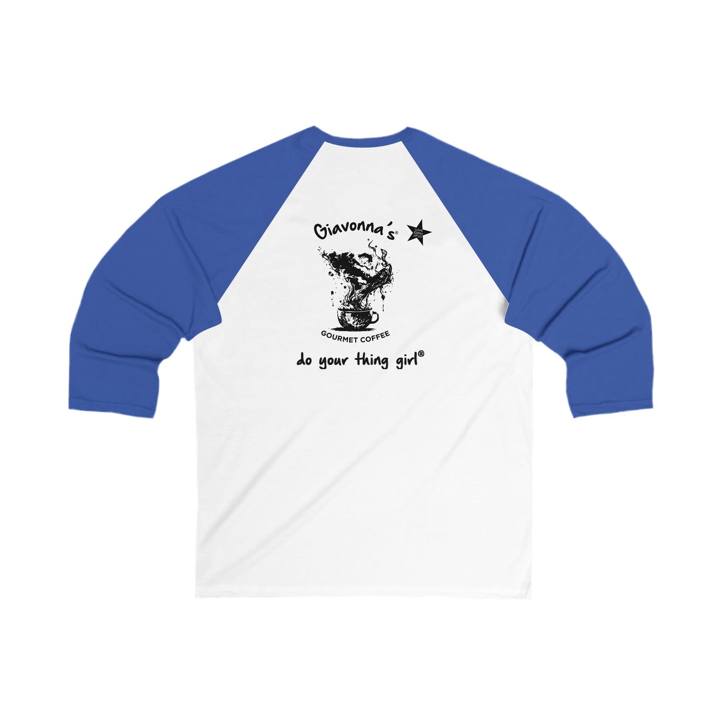 Unisex 3/4 Sleeve Baseball Tee