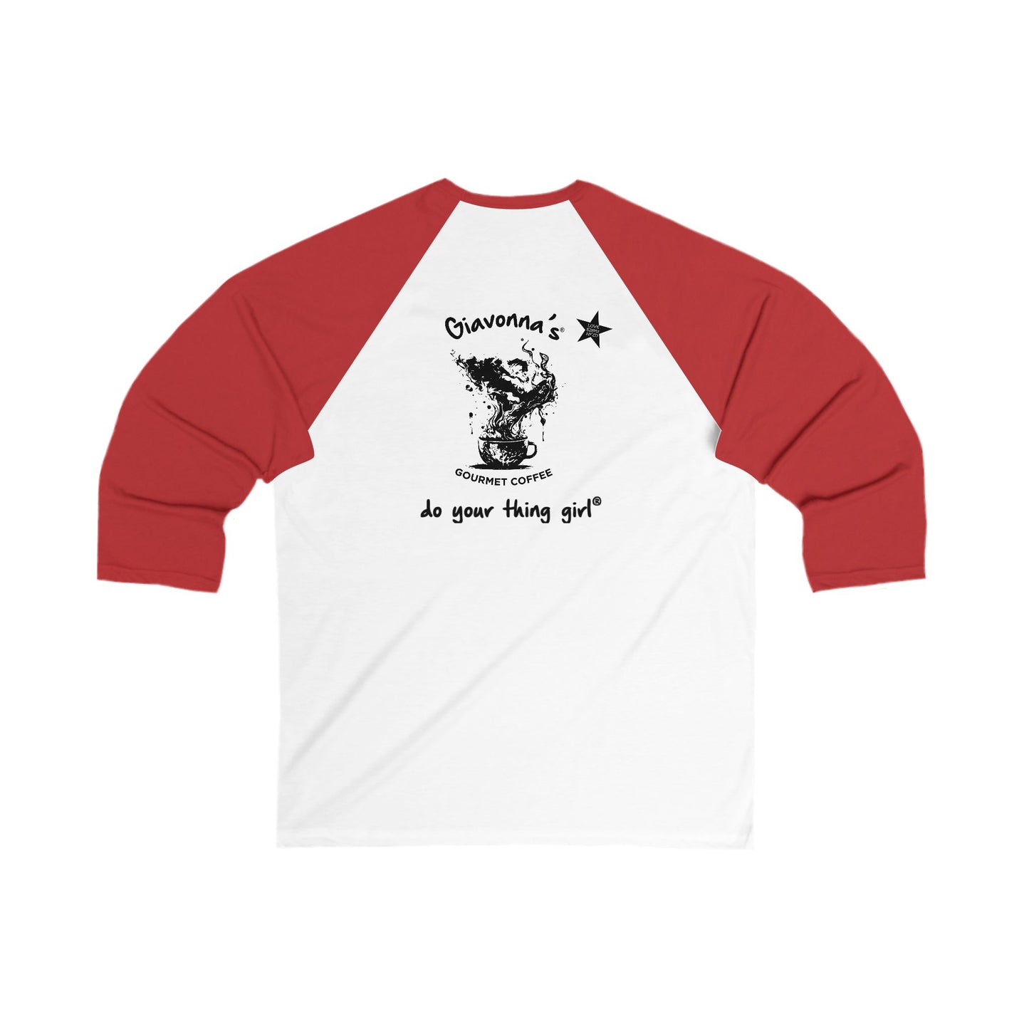 Unisex 3/4 Sleeve Baseball Tee