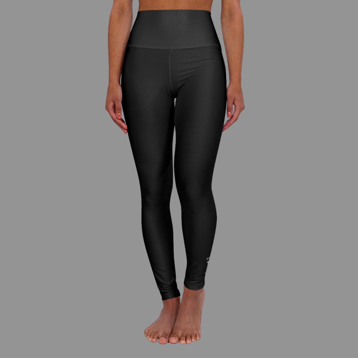 High Waisted Yoga Leggings - Black
