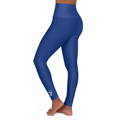 High Waisted Yoga Leggings - Blue
