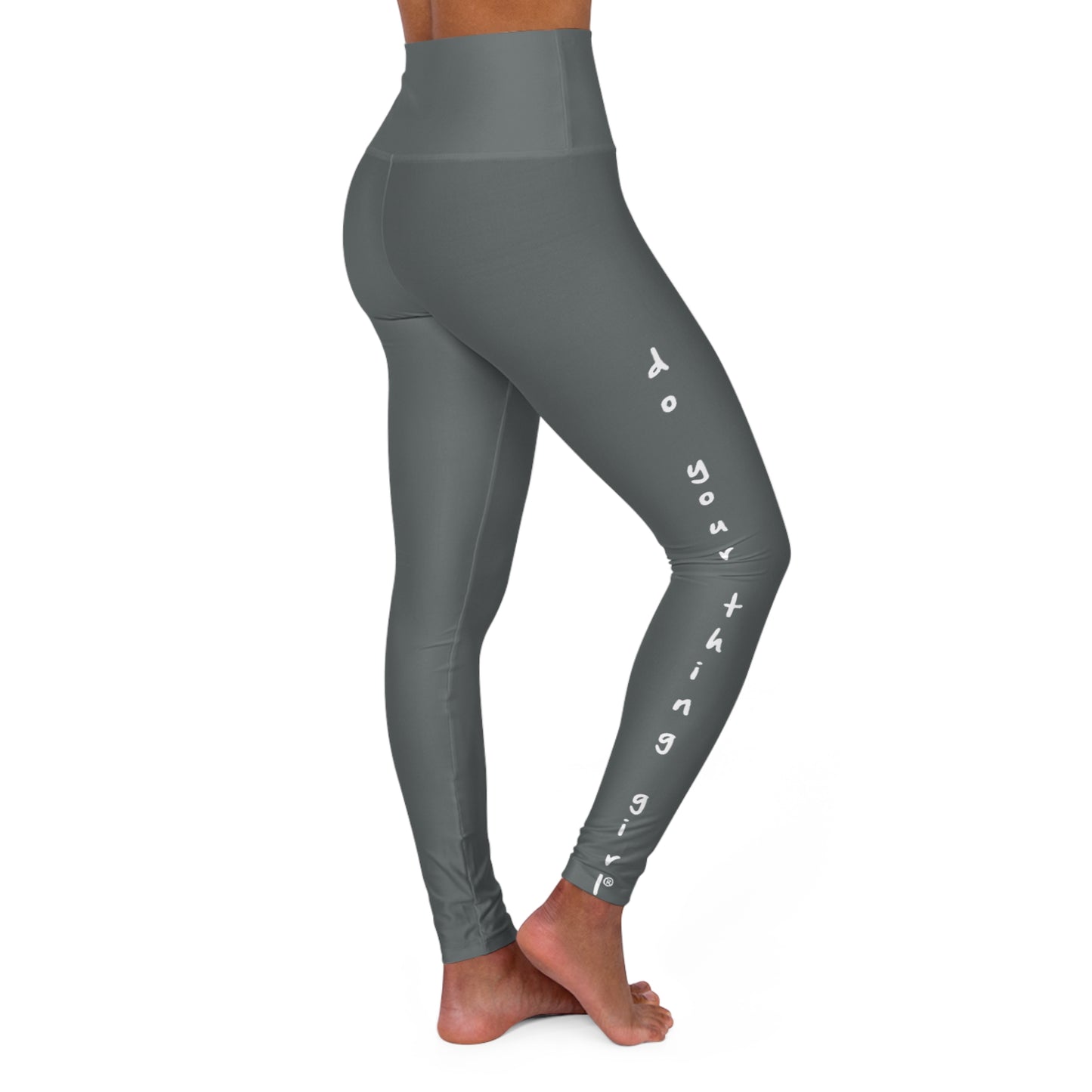 High Waisted Yoga Leggings - Grey