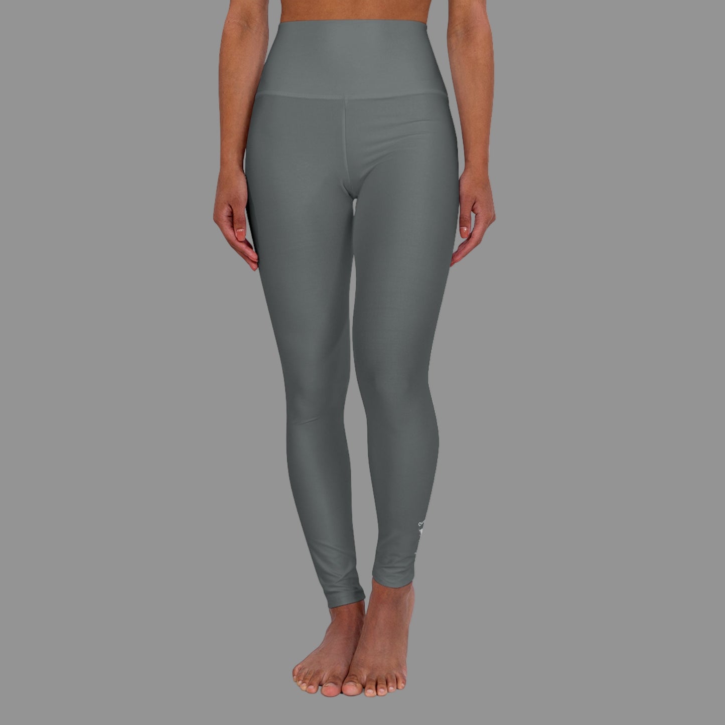 High Waisted Yoga Leggings - Grey