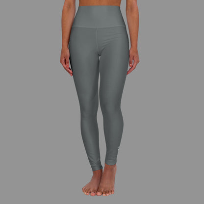 High Waisted Yoga Leggings - Grey