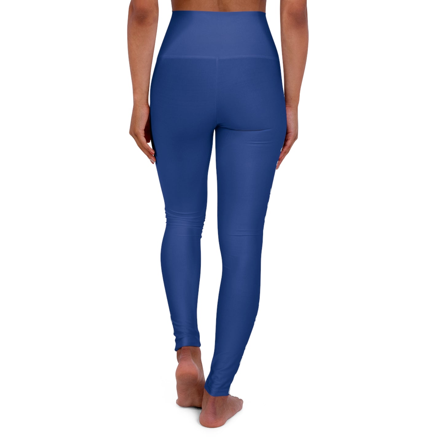 High Waisted Yoga Leggings - Blue