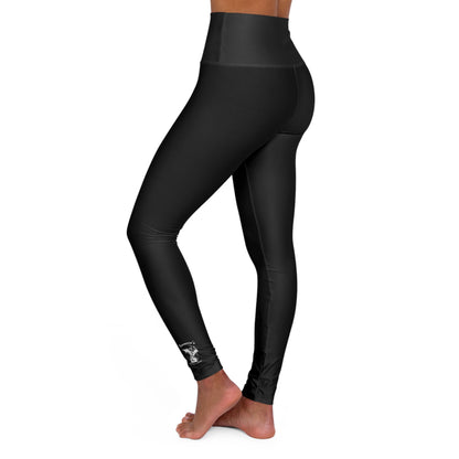 High Waisted Yoga Leggings - Black