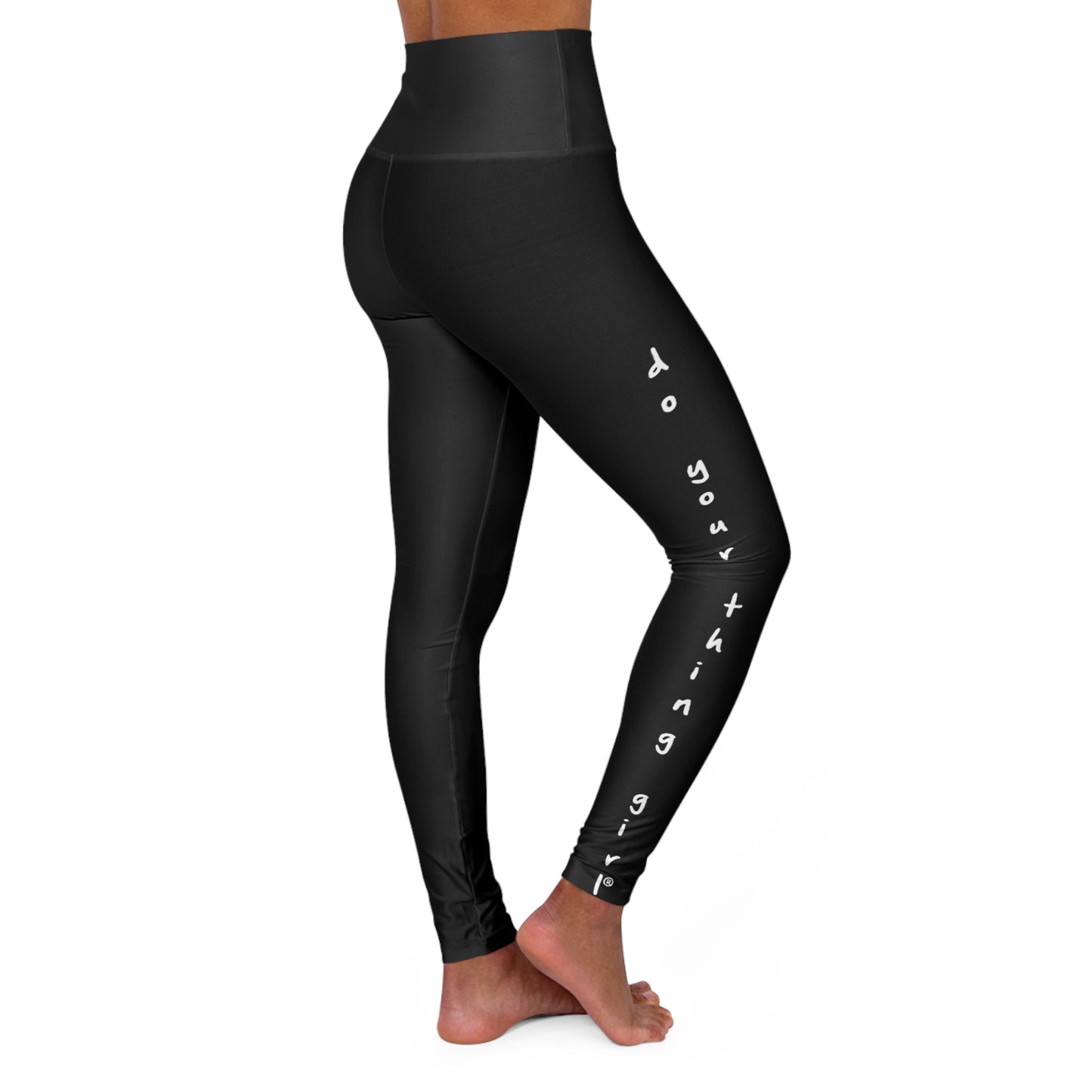 High Waisted Yoga Leggings - Black