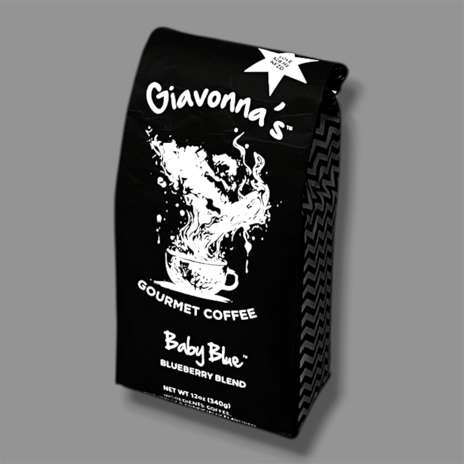 Giavonna's Gourmet Coffee Baby Blue Blueberry blend  - crafted with intention for a smooth, vibrant blueberry coffee experience. 