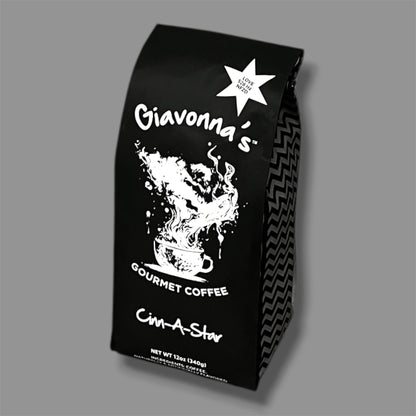 Giavonna's Gourmet Coffee Cinn-A-Star - premium cinnamon nut cookie flavored specialty coffee with a smooth, comforting finish.