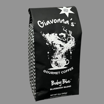 Giavonna's Gourmet Coffee Baby Blue Blueberry blend - fresh, cafe-quality blueberry coffee created for bright, feel-good moments. 