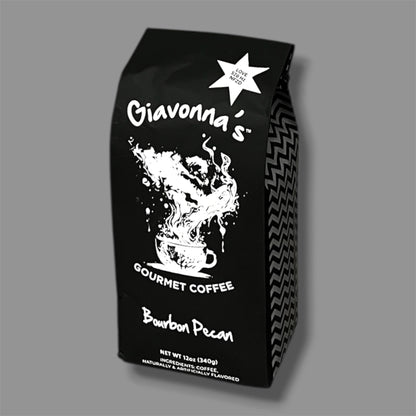 Giavonna's Gourmet Coffee Bourbon Pecan - crafted with intention to deliver a smooth indulgent specialty coffee with bourbon and pecan richness.