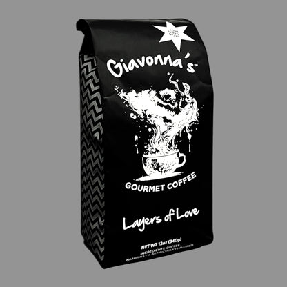 Giavonna's Gourmet Coffee Layers of Love bag - premium baklava-flavored specialty coffee inspired by honeyed, nut-forward flavor and warm spice.